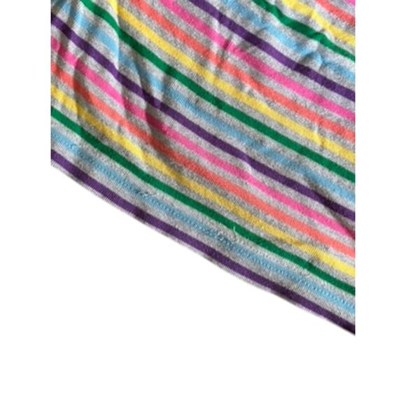 Hanna Andersson Gray Stripe Short Sleeve Pajama Top Girl's Size 8 - Picture 4 of 5